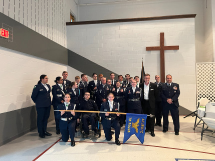 AFJROTC Cadets at annual awards banquet